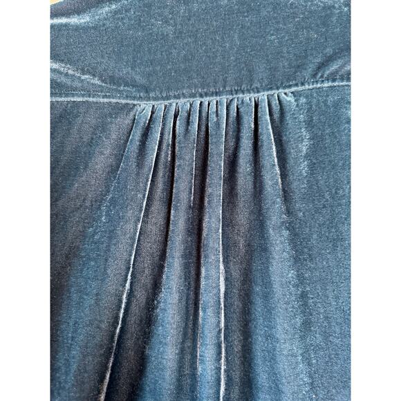 Umgee Whimsigoth Plus Size 1XL Crushed Velvet Button Down Shirt Tunic Jewel Tone - Picture 10 of 12